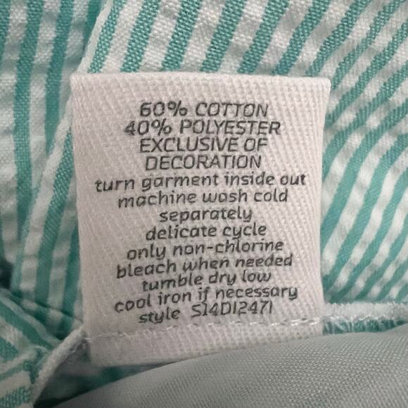 Starting Out Baby Girls 18M Watermelon Seersucker Dress Set Bloomers Bow New - Picture 9 of 9